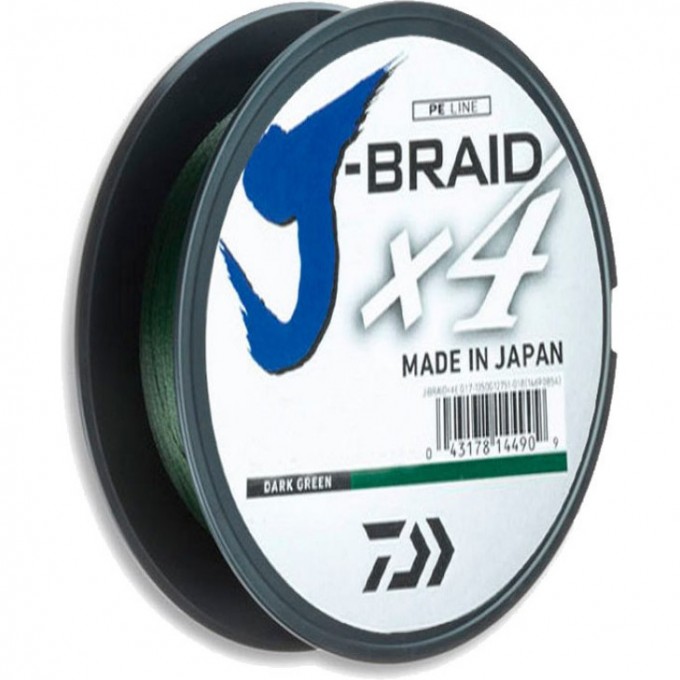 Шнур DAIWA J-Braid X4E 300м 0,25мм Multi Color 12745-125 Шнур DAIWA J-Braid X4E 300м 0,25мм Multi Color 12745-125